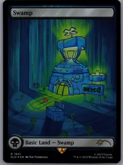 Swamp, Full Art Foil - 1941, Spongebob Squarepants Secret Lair Drop, MTG NM - Image 1