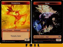 1x MTG - ELEMENTAL \ OGRE TOKEN #26/28 - FOIL - Commander Master - Image 1