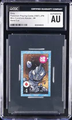 1997 POKEMON PLAYING CARDS JPN #4 OF DIAMONDS ONIX CGC AUTHENTIC - Image 1