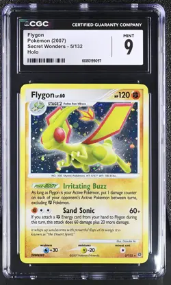 CGC 9 MINT Flygon 2007 Secret Wonders 5/132 Holo Pokemon Card - Image 1