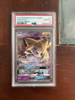 Pokemon TCG Jirachi GX #79/236 Sun & Moon Unified Minds Rare PSA 10! Gem Mint - Image 1