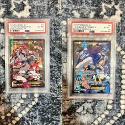 2015 POKEMON TEAM MAGMA'S GROUDON EX & TEAM AQUAS KYOGRE EX PSA 6 - Image 1