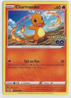 POKEMON SWSH Pokemon GO NM RARE Reverse Holo #010/078 CHARIZARD + pre-evolutions - Image 3