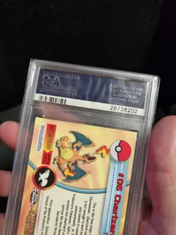 PSA 10 2000 Pokemon Game Topps Chrome Charizard TV Rare GEM MINT Base Set #6 - Image 5