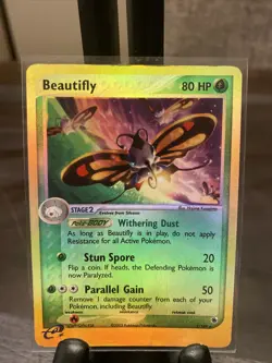 Pokemon TCG Beautifly EX Ruby and Sapphire 2/109 Holo Holo Rare - Image 1