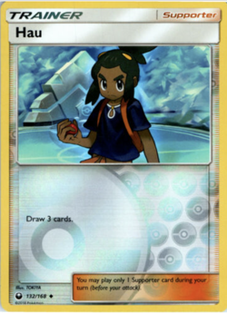 Pokemon - SM7 Celestial Storm - Hau - 132/168 - Uncommon - Reverse Holo - NM/M 820650813443 - Image 1
