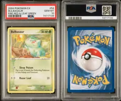 PSA 10 Bulbasaur Ex Fire Red Leaf Green POP 69 Pokemon 2004 Mint Rare - Image 3