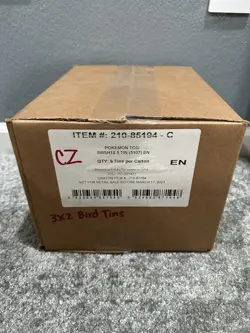 Pokemon Crown Zenith Galarian Bird Tin Factory Sealed Case Of 6 (2 of Each) - Image 1