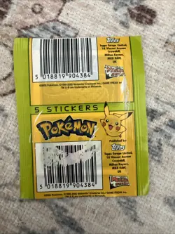 Pokemon 2005 Merlin Tops Ultimate Stickers Pack Sealed Pokemon TCG New - Image 2