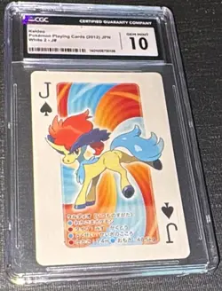 2012 Pokemon Playing Cards Keldeo Black 2 - J of Spades CGC 10 Free Shipping - Image 1