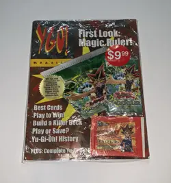1996 Konami Yu-Gi-Oh! Magic Ruler Trading Card Game Booster Pack With Magazine 53334282192 - Image 1