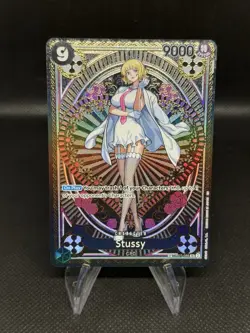 One Piece TCG OP07-085 Stussy SR SP Special A Fist Of Divine Speed Foil Card - Image 1