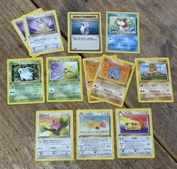 OLD Pokemon Cards, ITALIAN Assorted TYPES~Lot of 12~Pre-Owned - Image 1