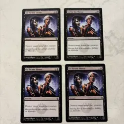 Magic the Gathering MTG Go For The Throat Play Set Of 4 Cards - Image 1