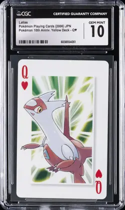 2006 POKEMON PLAYING CARDS JPN #Q HEART LATIAS CGC 10 GEM MINT - Image 1