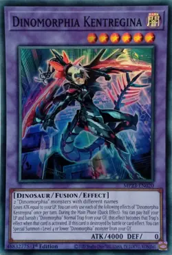MP23-EN020 DINOMORPHIA KENTREGINA SUPER RARE 1ST EDITION YuGiOh CARD - Image 1
