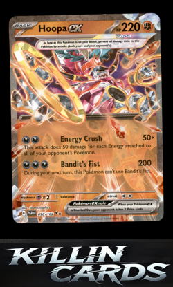 Hoopa ex 098/182 Pokemon Double Rare SV04: Paradox Rift Card NM - Image 1