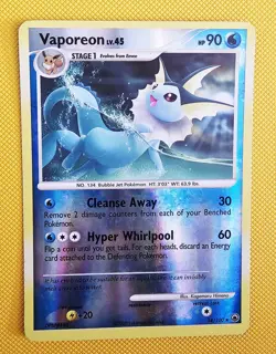 MP + Vaporeon Lv.45 34/100 Majestic Dawn Reverse Holo Nintendo Pokemon Card TCG - Image 1