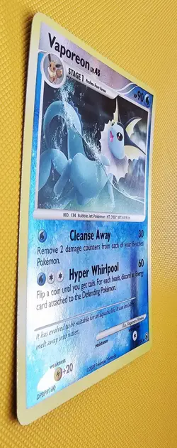 MP + Vaporeon Lv.45 34/100 Majestic Dawn Reverse Holo Nintendo Pokemon Card TCG - Image 3