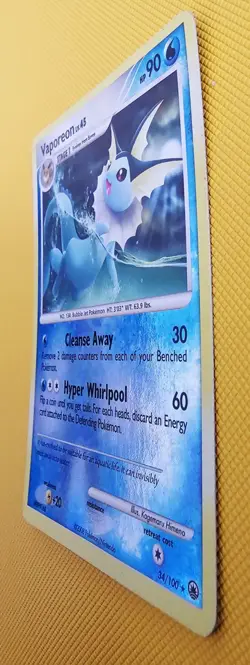 MP + Vaporeon Lv.45 34/100 Majestic Dawn Reverse Holo Nintendo Pokemon Card TCG - Image 4
