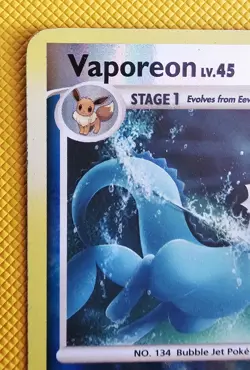 MP + Vaporeon Lv.45 34/100 Majestic Dawn Reverse Holo Nintendo Pokemon Card TCG - Image 5