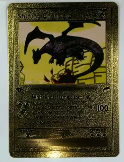 Ultra Rare Shining Charizard 1st Edition 107/105 Gold Foil Pokemon Card - Image 1