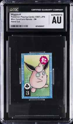 1997 POKEMON PLAYING CARDS JAPANESE WIGGLYTUFF CGC AUTHENTIC - Image 1