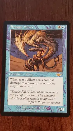 Synapse Sliver Legions EX/LP 53/145 MTG Magic the Gathering Creature Rare Blue - Image 1