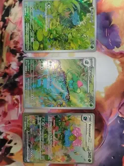 Pokemon TCG 151 Bulbasaur, 151 Ivysaur And 151 Venusaur EX Trio. - Image 1