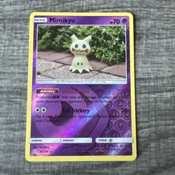 Pokemon Card Mimikyu Cosmic Eclipse Reverse Holo Rare 97/236 Near Mint - Image 1