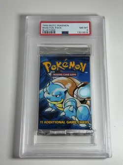 PSA 8 Pokemon TCG Base Set Unlimited Booster Pack Blastoise Artwork WOTC 1999 - Image 1