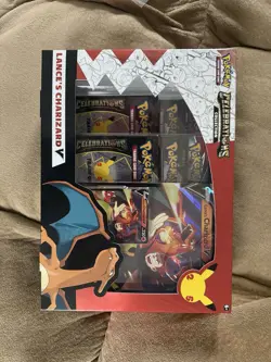 Pokemon TCG Celebrations Collection Lance's Charizard V Box - Image 1