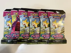 Pokemon TCG: Sword and Shield Fusion Strike x6 Sleeved Booster Pack Sealed - Image 2