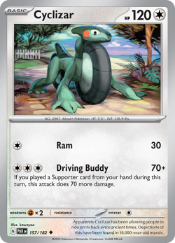 POKEMON SV PARADOX RIFT: REVERSE HOLO - CYCLIZAR 157/182 - Image 1