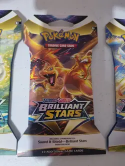 Pokemon Brilliant Stars Sleeved Booster Pack X4 Sealed full art set blister pack - Image 3