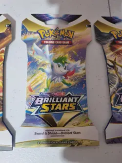 Pokemon Brilliant Stars Sleeved Booster Pack X4 Sealed full art set blister pack - Image 4