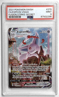 1x V1042: 2021: FA/ESPEON VMAX: 270/264: FUSION STRIKE-SECRET: PSA 9: MINT: 875 - Image 1