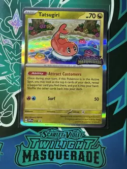 Pokemon Tatsugiri SVP 118 - Twilight Masquerade PRERELEASE HOLO PROMO - Image 1