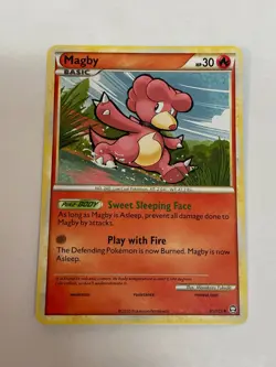 Magby 41/102 Pokemon HG & SS Triumphant Uncommon Non Holo NM/MT 2010 box-S2 - Image 1