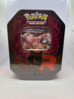 Pokemon TCG Team Rocket's Mewtwo EX Tin! Factory Sealed - Image 1