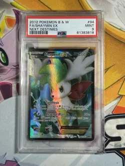 2012 POKEMON BLACK & WHITE NEXT DESTINIESFULL ART/SHAYMIN EX 94 PSA 9 POP 61 - Image 1