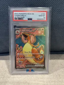 2023 POKEMON MEW EN-151 ULTRA RARE #183 CHARIZARD EX PSA 10 - Image 1