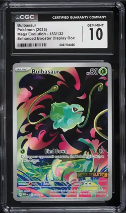 CGC 10 - Bulbasaur 133/132 Stamped Box Topper Pokemon Mega Evolution Gem Mint A - Image 1