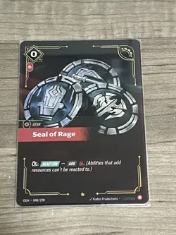 Riftbound TCG League Of Legends Origins Epic Seal of Rage 040/298 NM Card - Image 1