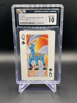 Pokemon Card Playing Card TCG White 2 Japanese 2012 CGC GM 10 Cobalion Kyurem - Image 1