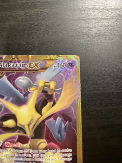 Pokemon Alakazam TCG EX XY Fates Collide Holo Card 125/124 Full Art Secret Rare - Image 3