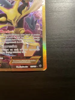 Pokemon Alakazam TCG EX XY Fates Collide Holo Card 125/124 Full Art Secret Rare - Image 4
