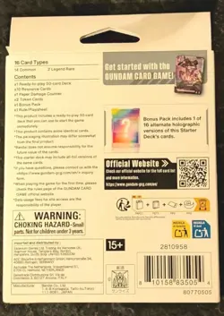 Gundam Card Game Starter Deck ST05 Iron Bloom New Sealed English - Image 2