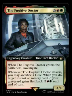The Fugitive Doctor Extended Art Mtg Dr. Who NM 417 Magic Gathering X1 - Image 1