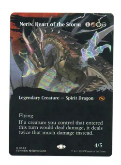 Neriv, Heart of the Storm (Borderless) MTG Tarkir: Dragonstorm Mythic FOIL 366 - Image 1